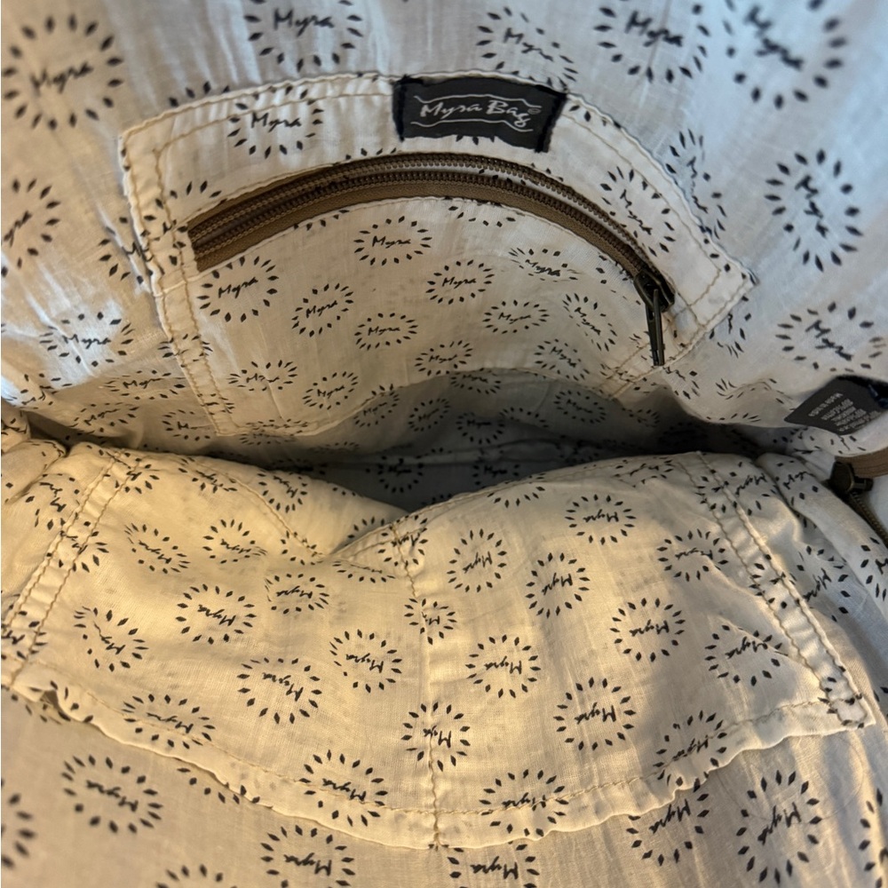 Brown And Teal Patterned Backpack Myra - image 2